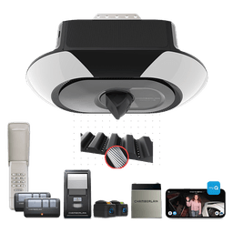 Secure View™ Camera Ultra-Quiet LED Wi-Fi Battery Backup Garage Door Opener